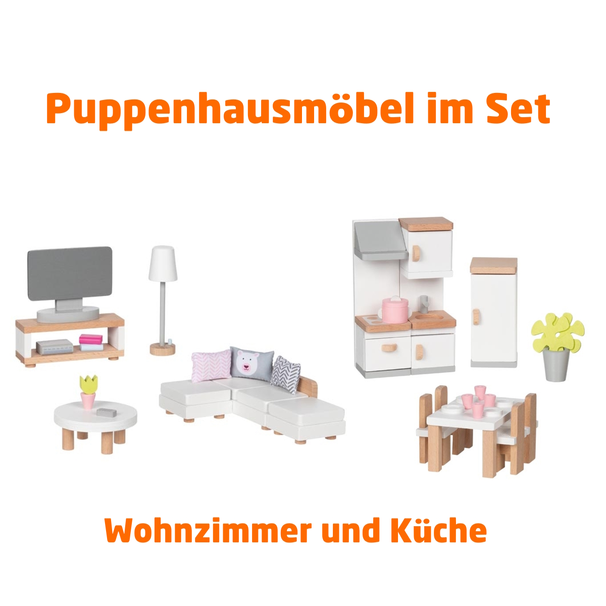 Wohnzimmer + Küche Set